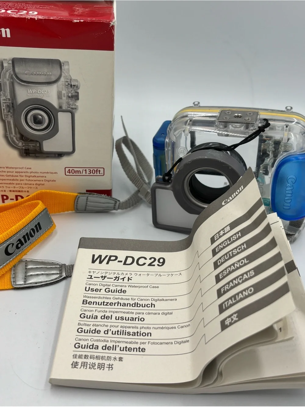 Canon WP-DC29 Waterproof Underwater Camera Case Housing Boxed 40m/130ft